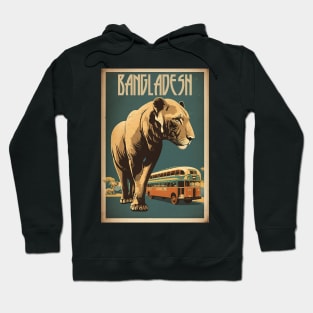 Bangladesh Tiger Vintage Travel Art Poster Hoodie